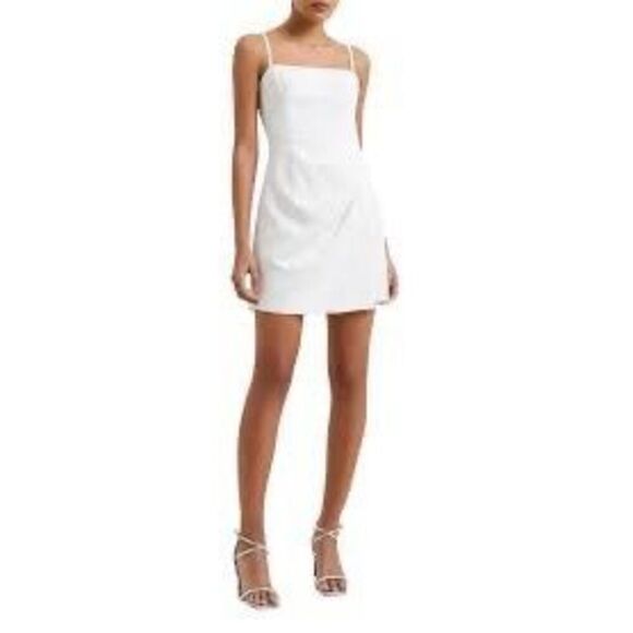 NWT French Connection White Whisper Back-Cutout Dress. Size 14 - Picture 8 of 14